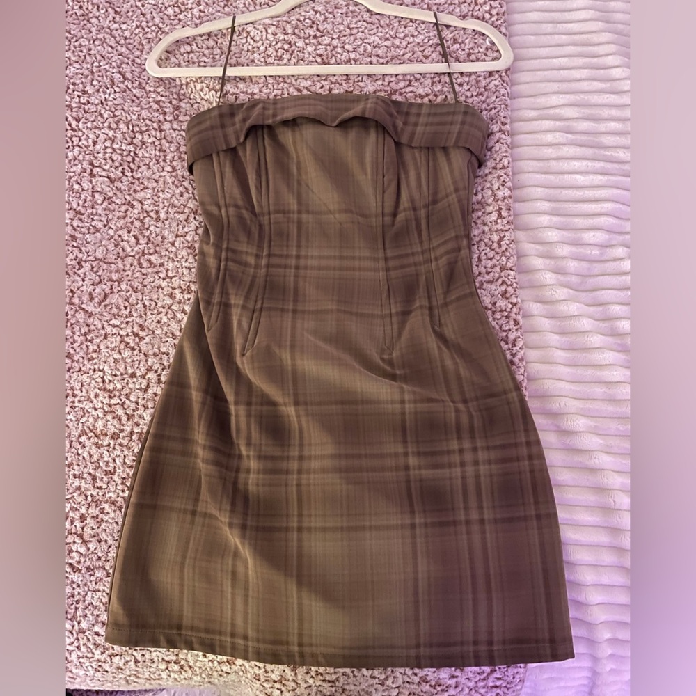 WithJean plaid chloe corset dress